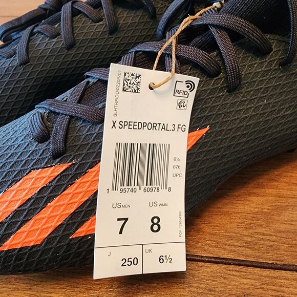 Adidas X Speedportal 3 FG Soccer Cleats GW8453 Black/Solar Red Mens Sz 7/Wmns 8 - Picture 6 of 8
